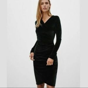 Wilfred Free Klum Velvet Wrap Dress (Aritzia)